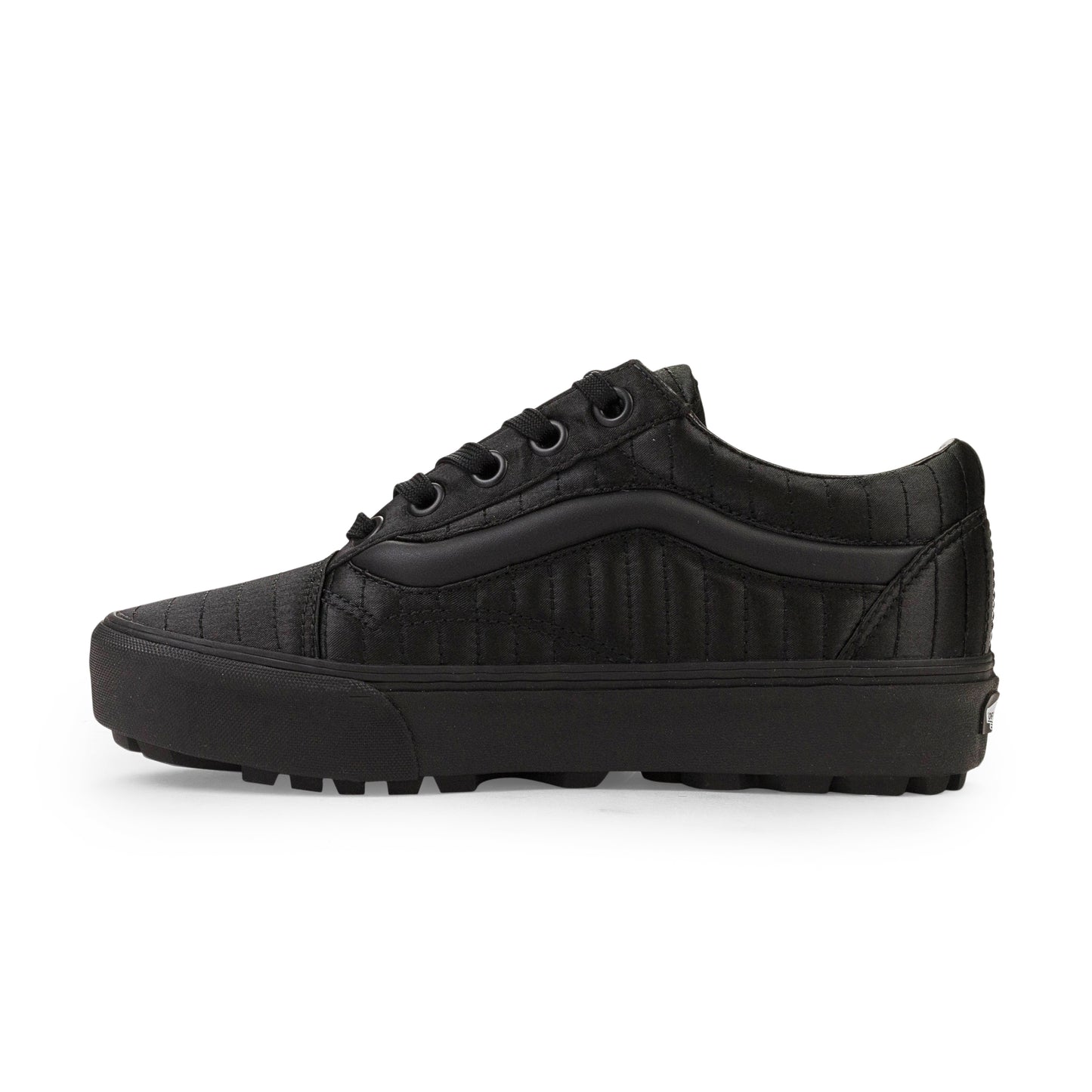 X OC PADDED OLD SKOOL LUG PLATFORM BLACK SNEAKERS