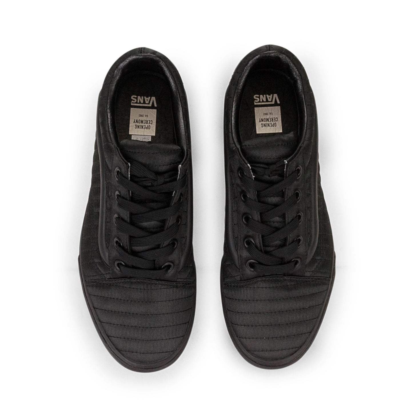 X OC PADDED OLD SKOOL LUG PLATFORM BLACK SNEAKERS