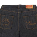 SELVEDGE CLAIR DENIM BLACK STRAIGHT JEANS