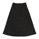 JACQUARD BIAS BLACK FLARED SKIRT