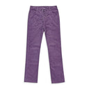 STRETCH CURDUROY PURPLE LACE-UP JEANS