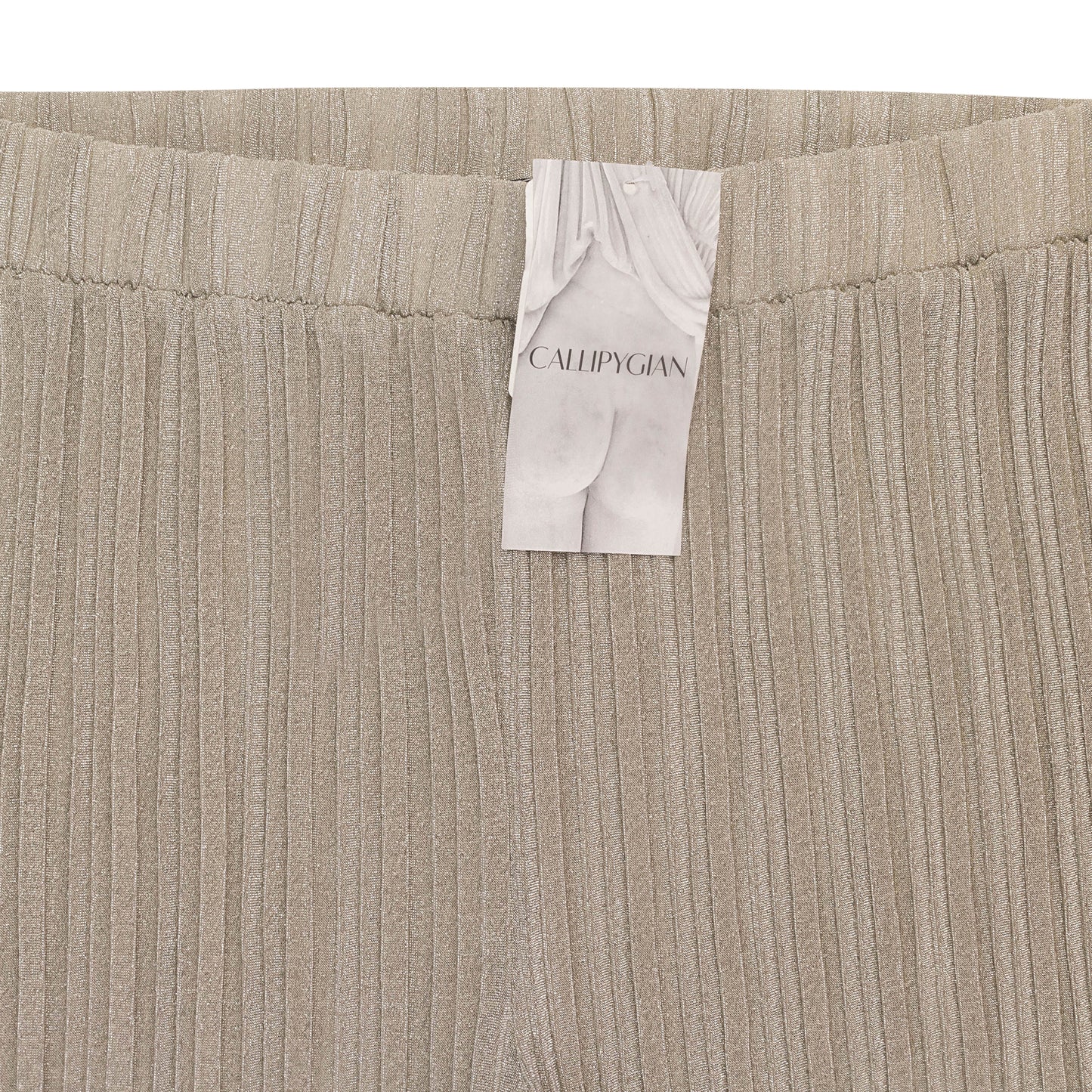 LUREX CRINKLE CHAMPAGNE WOMEN'S STRAIGHT PANTS