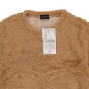 TEXTURED LS BUSTIER CAMEL T-SHIRT