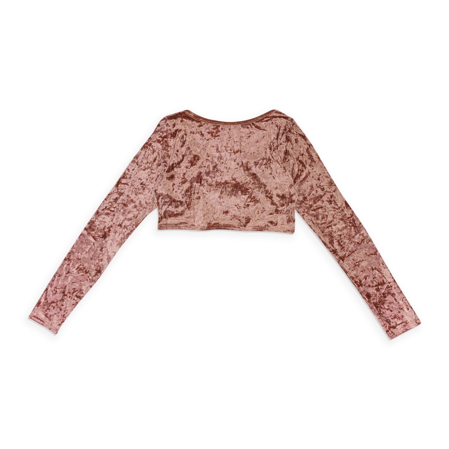 CRUSHED VELVET PINK CROP TOP