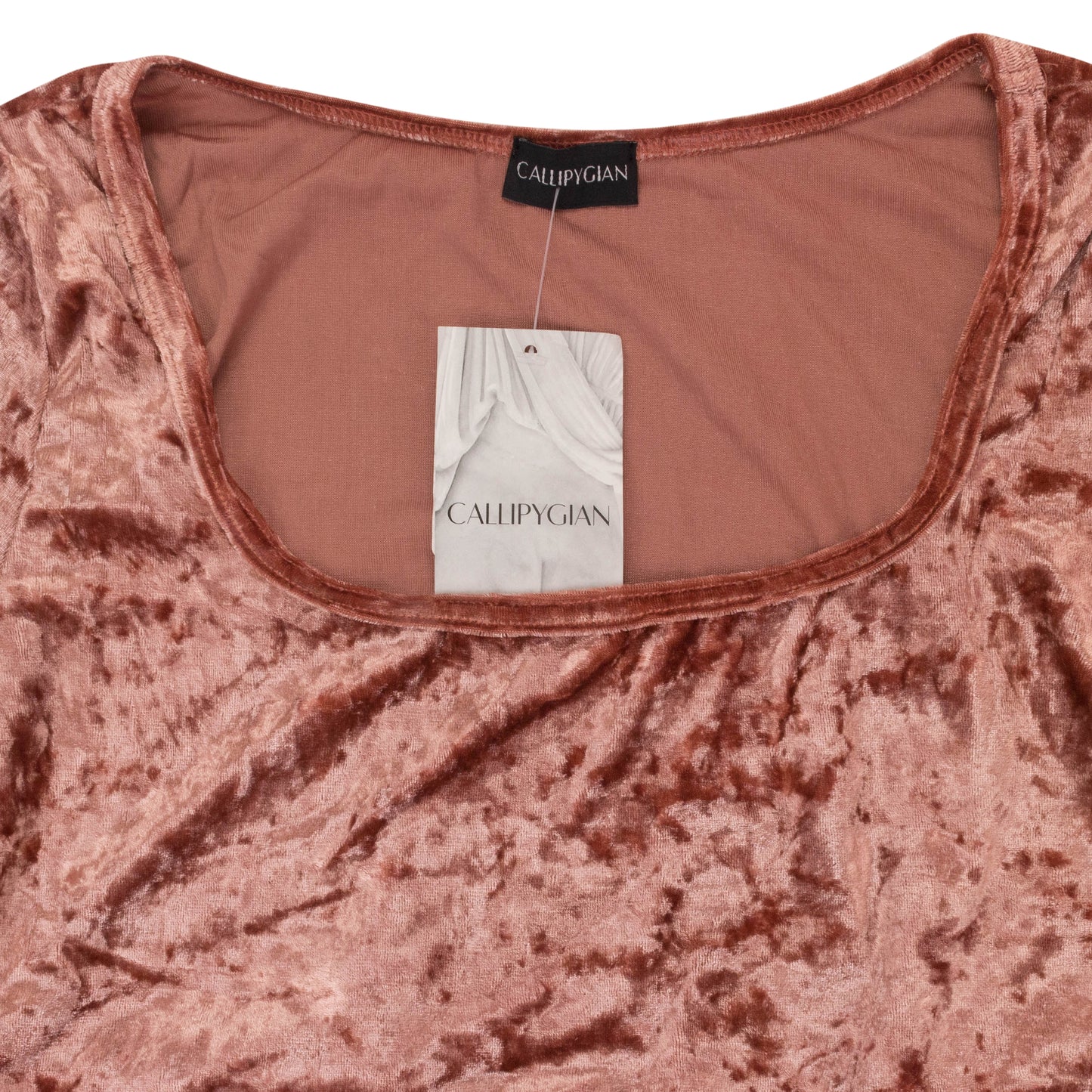 CRUSHED VELVET PINK CROP TOP