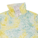 TEXTURED TIE DYE YELLOW BLUE TURTLENECK