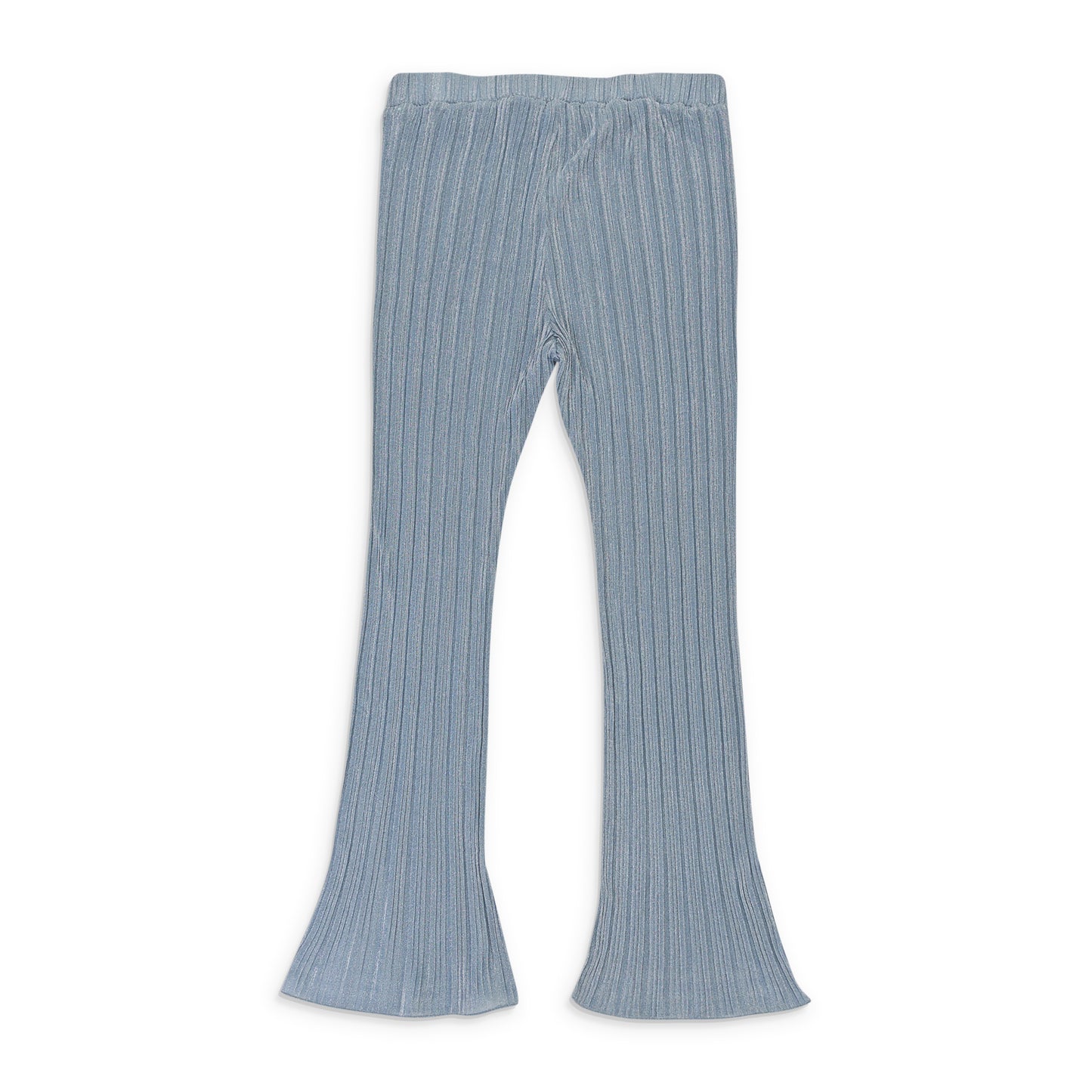 LUREX CRINKLE PALE BLUE WOMEN'S STRAIGHT PANTS