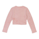 TEXTURED LS BUSTIER PINK T-SHIRT