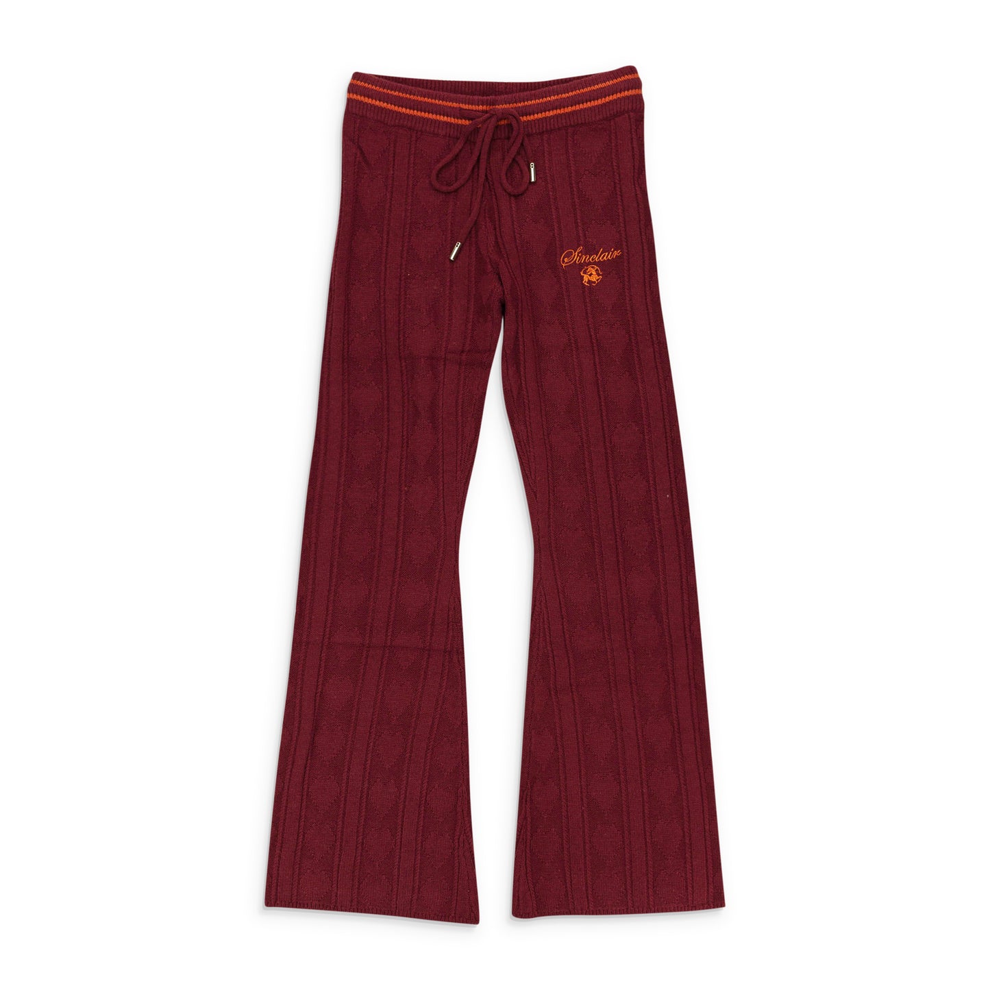 DASIY LANE KNIT BURGUNDY MEN'S JOGGERS & SWEATPANTS