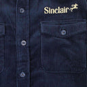 TWIST CORD NAVY BLUE BUTTON DOWN SHIRT