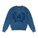 CREST ISLAND KNIT NAVY BLUE SWEATER