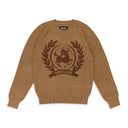 CREST ISLAND KNIT BROWN SWEATER