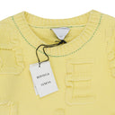 YELLOW ALPHABET CHENILE KNIT SWEATER