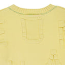 YELLOW ALPHABET CHENILE KNIT SWEATER