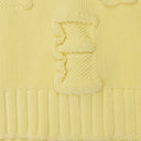 YELLOW ALPHABET CHENILE KNIT SWEATER