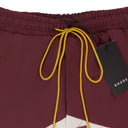 YACHTING MAROON/OFF-WHITE SHORTS