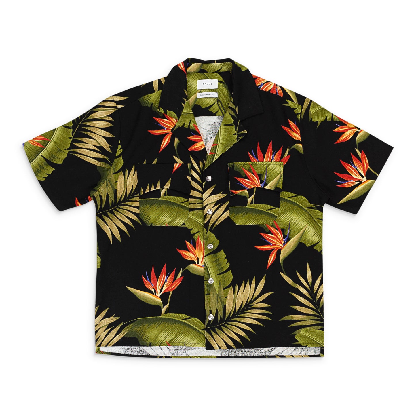 SNAP HAWAIIAN BLACK/GREEN SNAP BUTTON CLOSURE