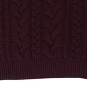 CABLE KNIT BURGUNDY TURTLENECK SWEATER