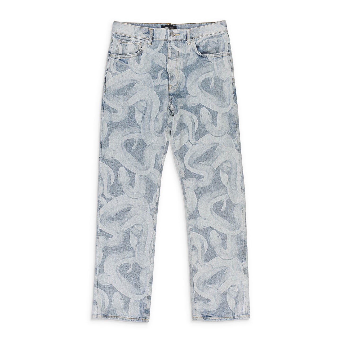 SNAKE PRINT LIGHT Indigo SKINNY JEANS