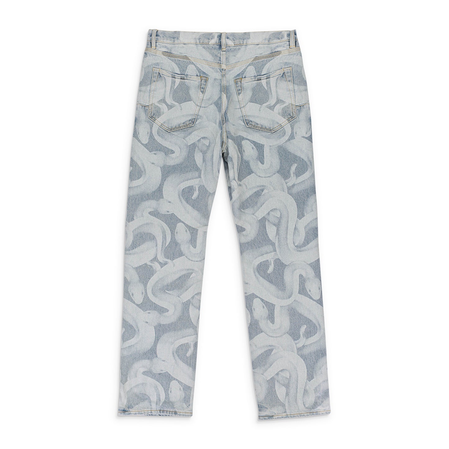 SNAKE PRINT LIGHT Indigo SKINNY JEANS