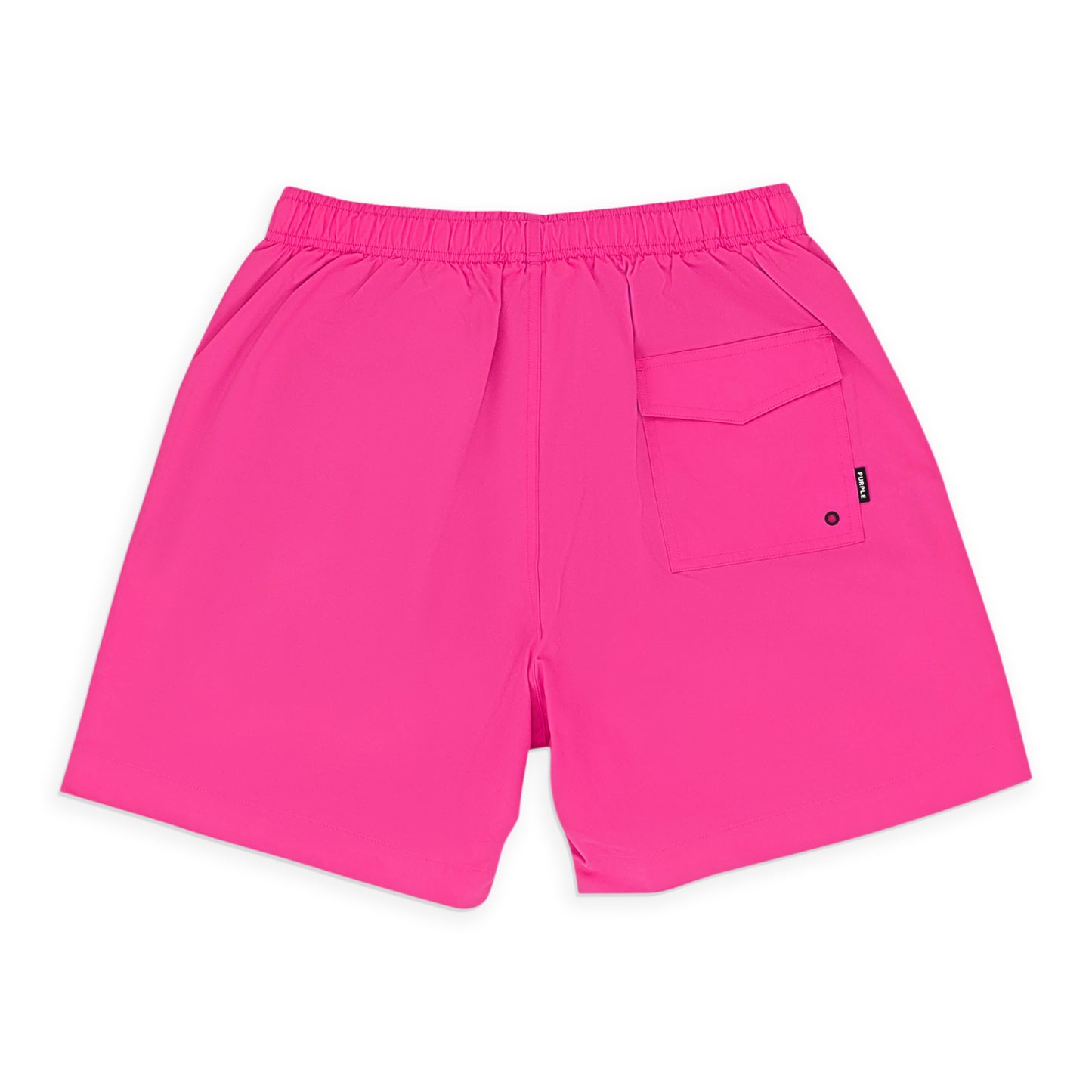 NWT PURPLE WORDMARK ALL ROUND SHORT NEON PINK SWIM SHORTS