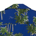 SEARSUCKER HAWAIIAN BLUE/GREEN BUTTON-UP SHIRT