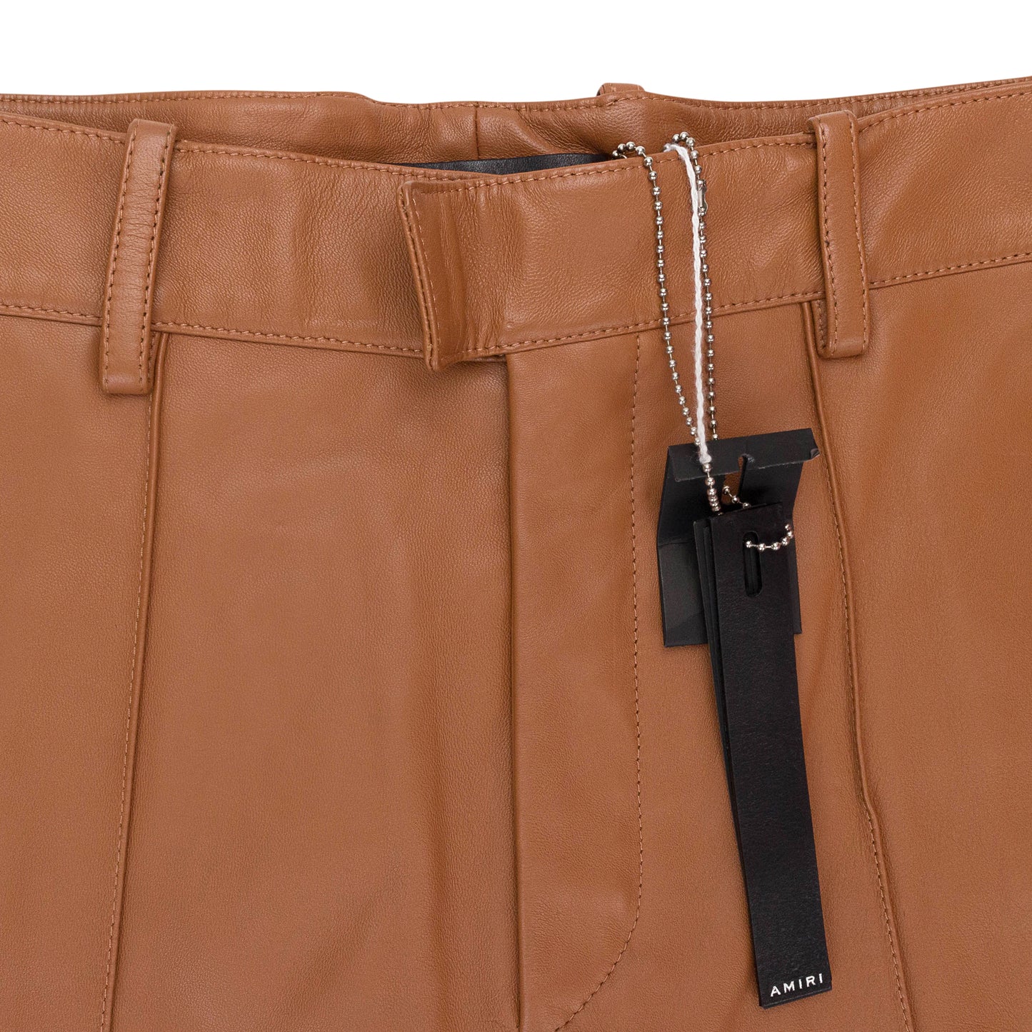 FLARE LEATHER BROWN DRESS PANTS