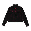 LA EXCLUSIVE STRIPPER POLE BLACK DENIM JACKET