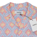 SAWSANAS SHORT SLEEVE BLUE PINK BUTTON-DOWN SHIRT