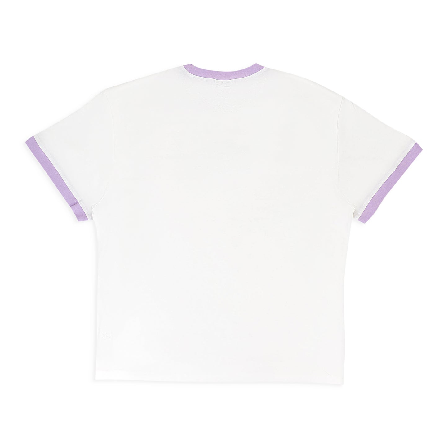 3D LOGO RINGER WHITE PURPLE T-SHIRT