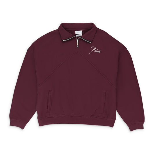 QUARTER ZIP BORDEAUX SWEATSHIRT