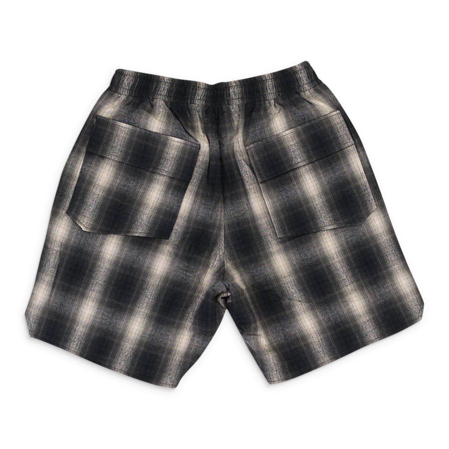 PLAID LOGO BLACK GREY SHORTS