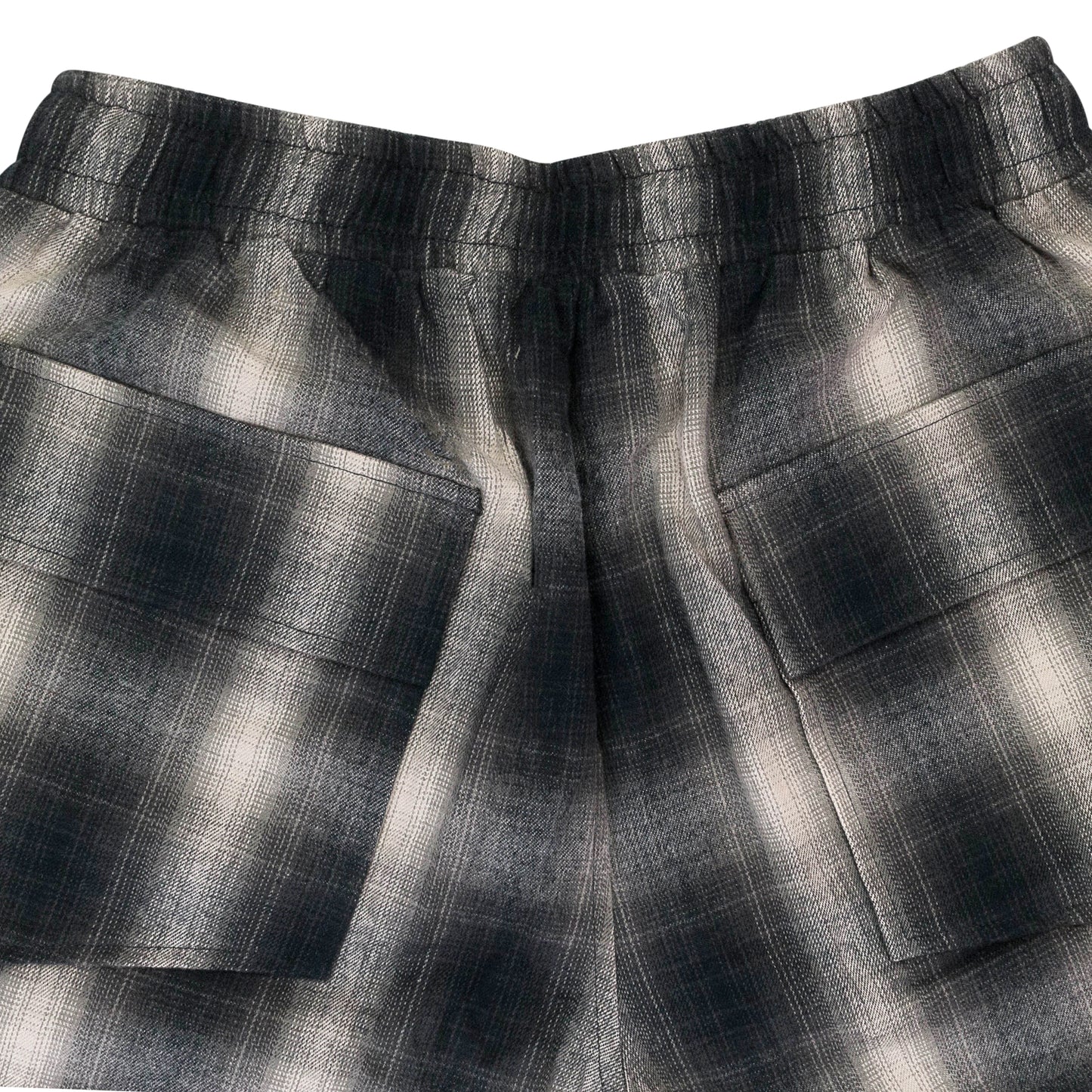 PLAID LOGO BLACK GREY SHORTS