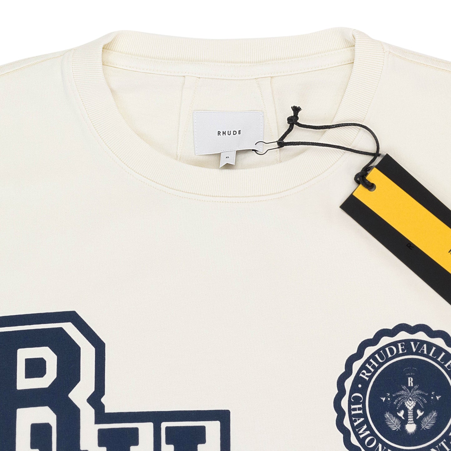 COLLEGIATE CREST TEE VINTAGE WHITE HEAVY WEIGHT T-SHIRT