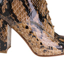 SNAKE PRINT EMMANUELLE BROWN ANKLE BOOTS