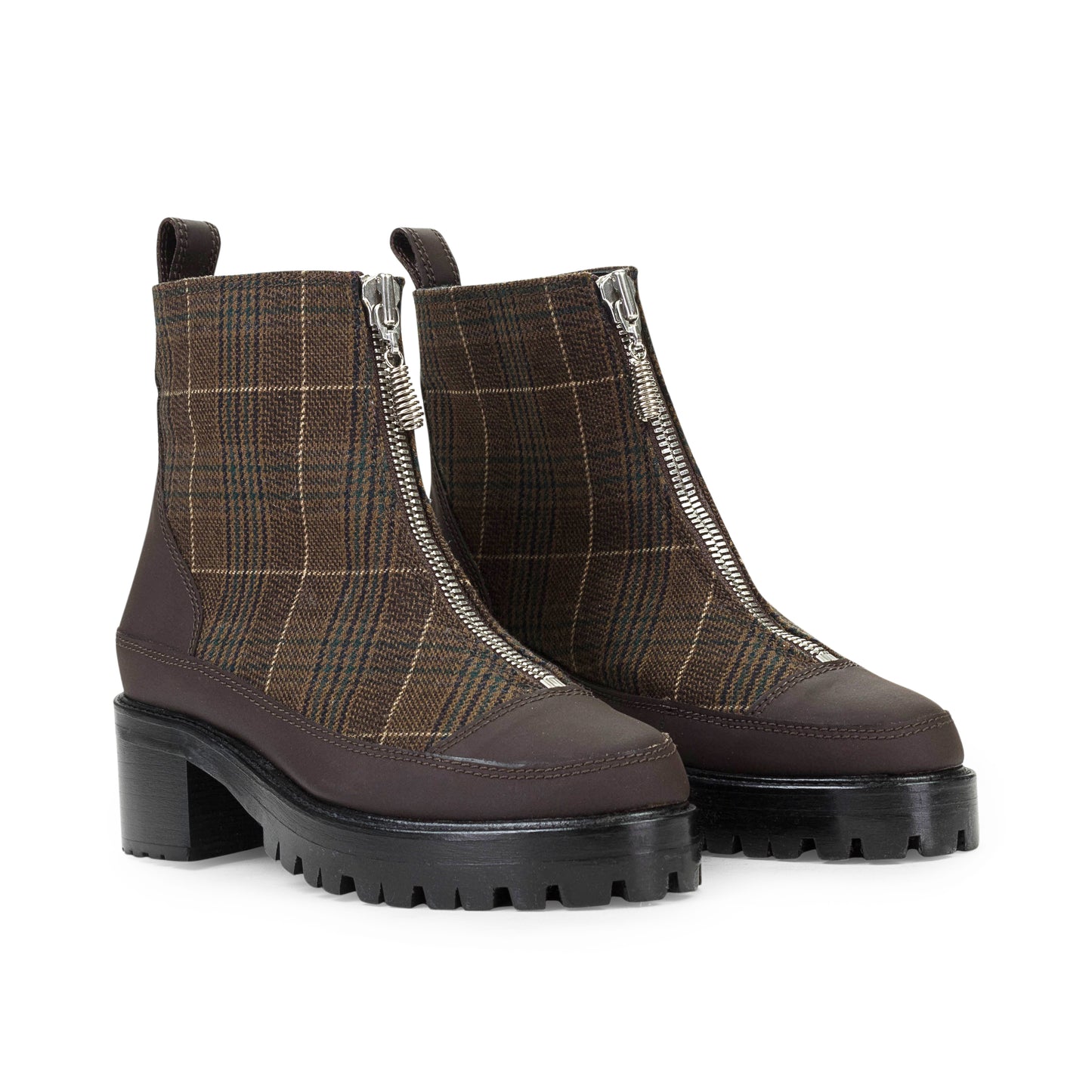 EXCLUSIVE PLAID CHRIS BROWN ANKLE BOOTS