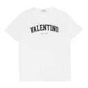 WhiteCOTTON T-SHIRT WITH VALENTINO PRINT