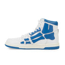 White And Blue Skeleton High Top Sneakers