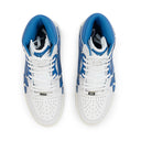 White And Blue Skeleton High Top Sneakers