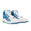 White And Blue Skeleton High Top Sneakers