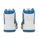 White And Blue Skeleton High Top Sneakers