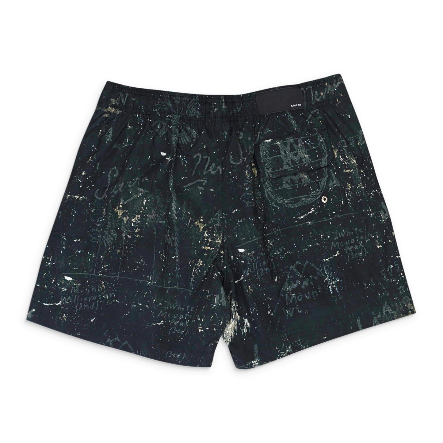 STENCIL MILITARY BLACK SWIM TRUNKS