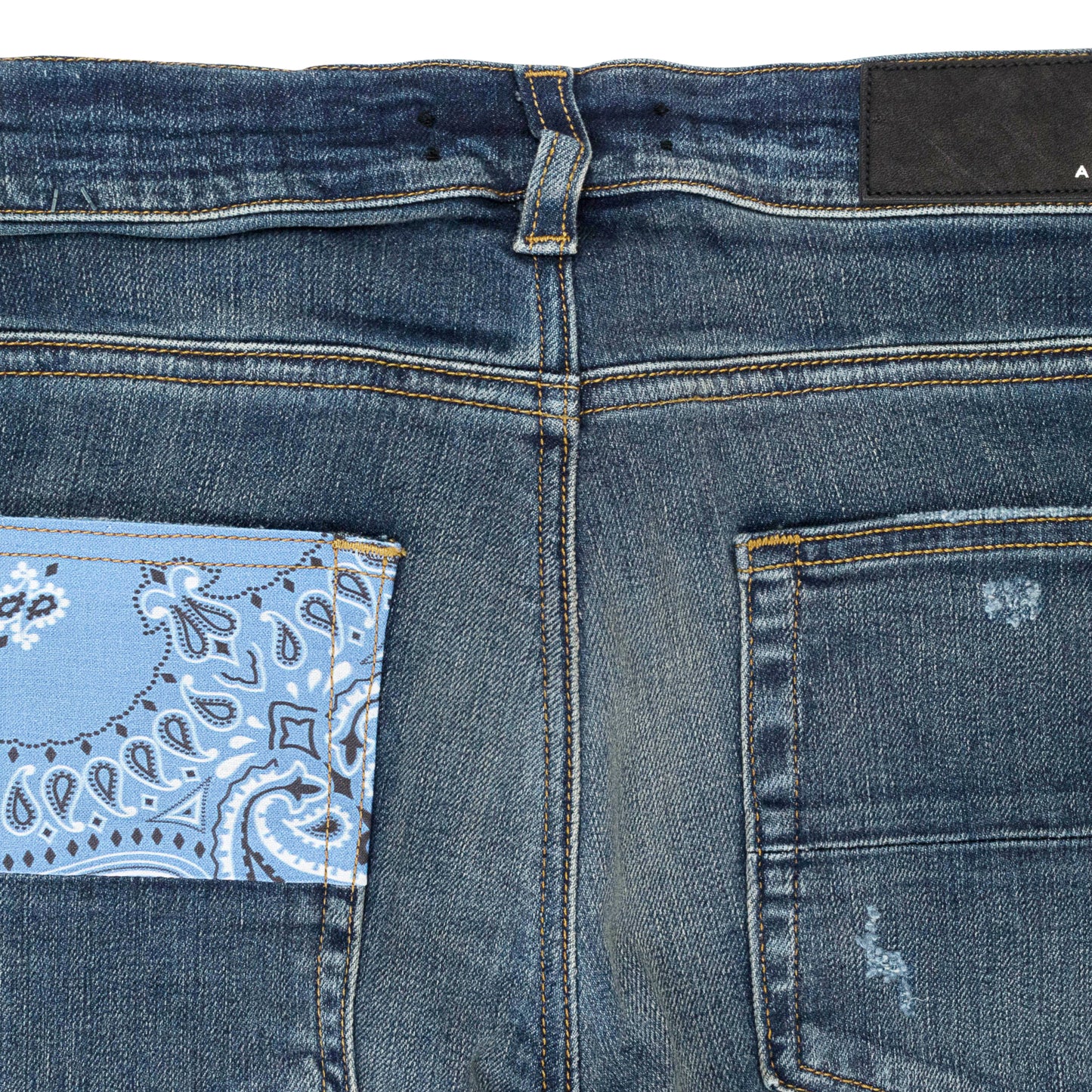 BANDANA ART PATCH DEEP CLASSIC INDIGO SKINNY JEANS