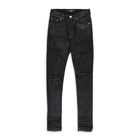 COATED MX1 BLACK BLACK JEANS