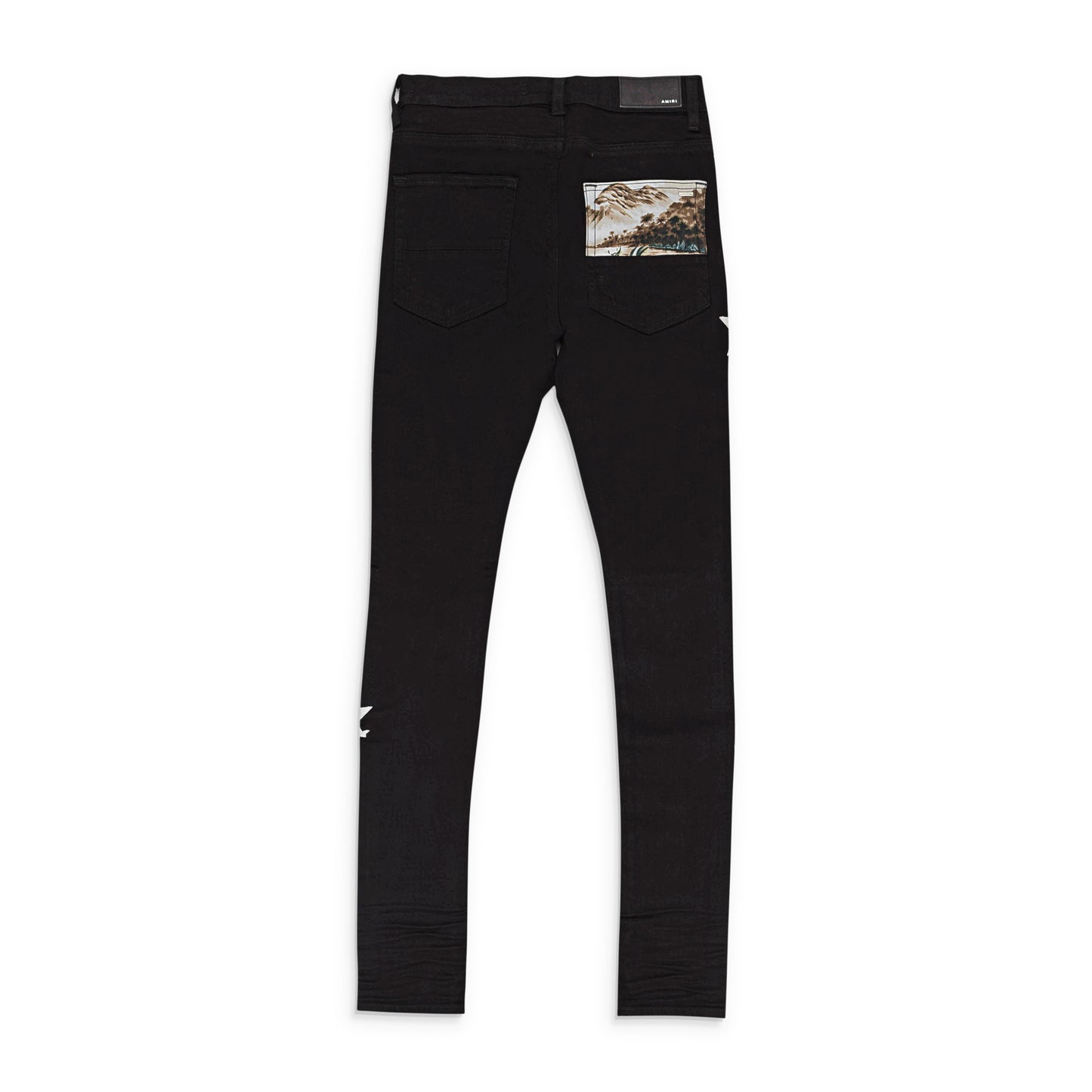 HAWAIIAN STAR ART PATCH BLACK OD SKINNY JEANS