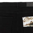 HAWAIIAN STAR ART PATCH BLACK OD SKINNY JEANS