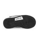 LEATHER PANELLED SKEL BLACK WHITE LOW-TOP SNEAKERS