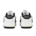 LEATHER PANELLED SKEL BLACK WHITE LOW-TOP SNEAKERS
