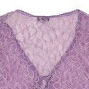 LACE TIE PURPLE BLOUSE