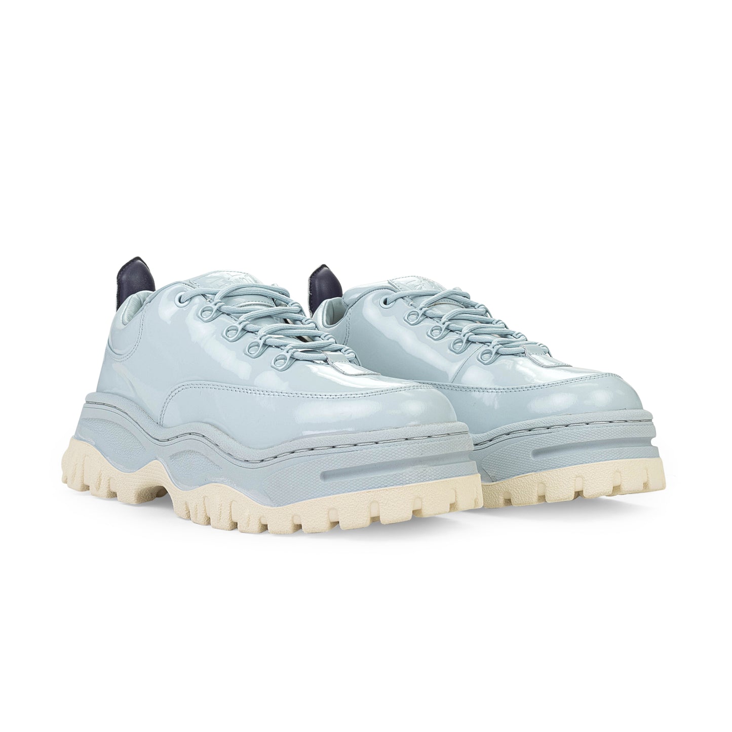 ANGEL PATENT LIGHT BLUE SNEAKERS